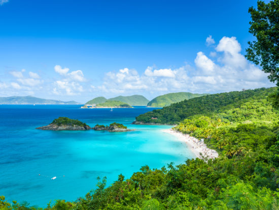 Trunk Bay, St John, United States Virgin Islands.